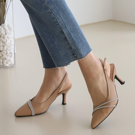 [GIRLS GOOB] Women's Comfortable High Heels, Dress Pointed Toe Stiletto, Pumps, Sandal, Synthetic Leather - Made in KOREA